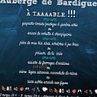 Auberge De Bardigues menu