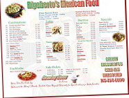 Rigoberto's menu