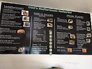 Odeh's Mediterranean menu