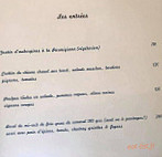 La Fourchette Libre menu