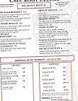 Cafe Root Cellar menu