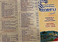 Korfu menu