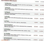 Le Kiosque à Pizzas menu