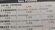 La Suze Kebab menu