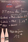 Le Bistrot menu