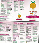 The Juice Pod menu