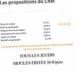 La Petite Auberge menu