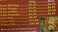 Golden Wings Fish And Chicken menu