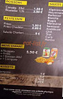 Chicken Burger menu