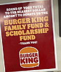 Burger King menu