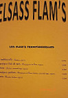 Elsass Flam's menu