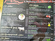 Auberge de l'Ange Gardien menu