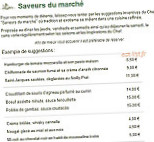 L'Auberge des Sources menu