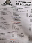 Guinguette De Poltrot menu