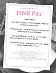 Pink Pig Cafe menu