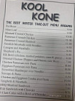 Kool-kone menu