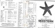 Seestern Restaurant menu