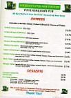 Kiernan's Pub Tavern menu