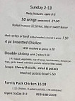 Mainstreet Cafe menu