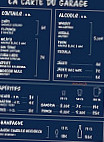 Le Garage Luzien menu