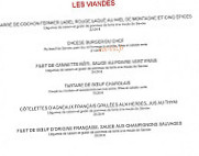 La Moraine Chamonix menu