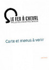 Le Fer a Cheval menu