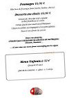 Les Marronniers menu