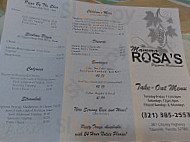 Mamma Rosa's Pizza And menu