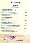 L'Etoile D'Or menu