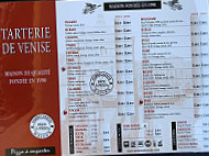 Tarterie de Venise menu