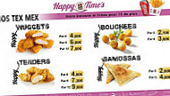 Happy Time's menu