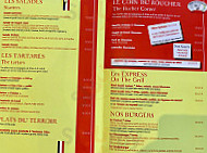 Central CaffÉ menu