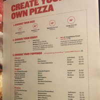 Boston Pizza menu