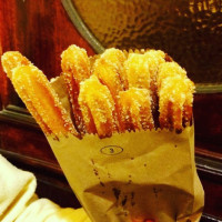 Churros rellenos coco food