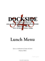 Dockside Steak And Pasta menu