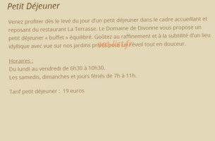 Les 4 Saisons Casino De Divonne menu