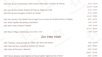 Brasserie Le Jura menu