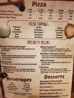 Mama Renie's Pizza menu