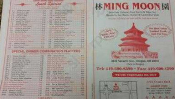 Ming Moon menu