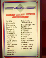 Dairy Queen menu