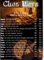 Chez Meya menu