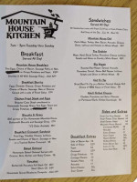 Mountain House Kitchen menu