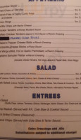 Anchor Room menu