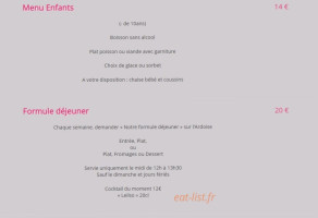 Au Pied Des Marais menu