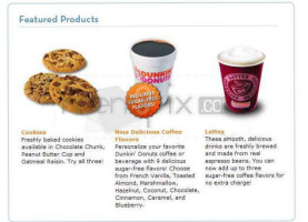 Dunkin' Donuts menu