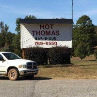 Hot Thomas Barbeque outside