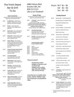 Fresh Depot menu