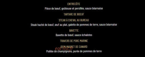 Au Bureau menu