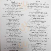 Buddy's Bbq menu