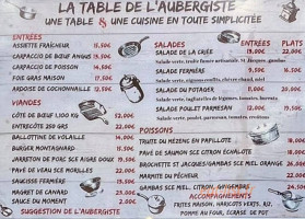 Auberge Des Calades menu